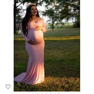 Medium blush pink maternity dress